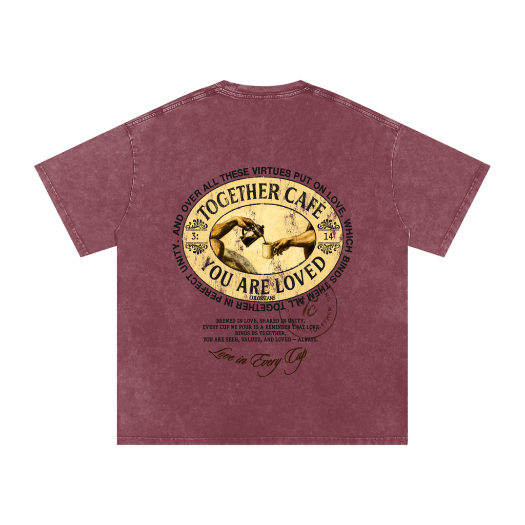 Snow Washed Oversized Cotton T-Shirt