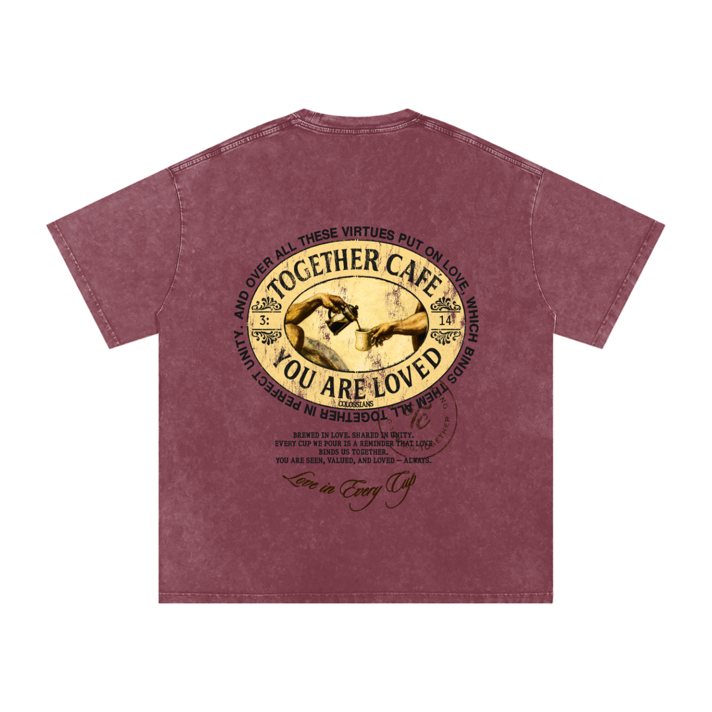 Snow Washed Oversized Cotton T-Shirt