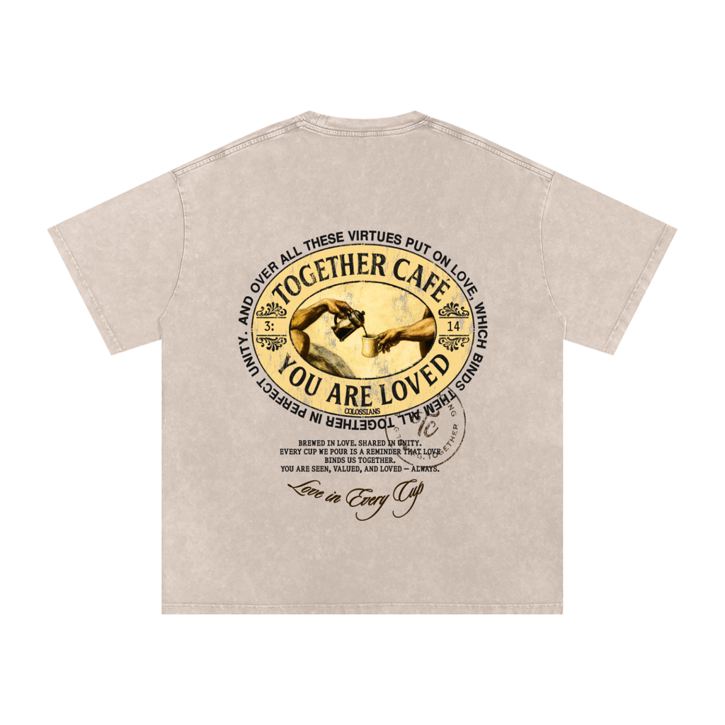 Snow Washed Oversized Cotton T-Shirt