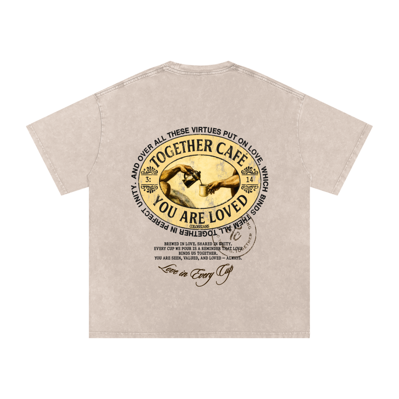 Snow Washed Oversized Cotton T-Shirt