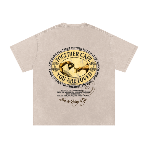 Snow Washed Oversized Cotton T-Shirt