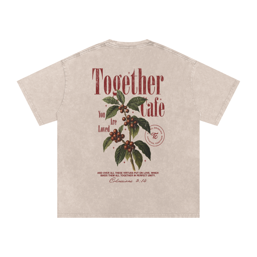 Snow Washed Oversized Cotton T-Shirt