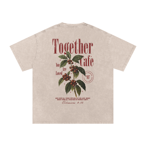 Snow Washed Oversized Cotton T-Shirt